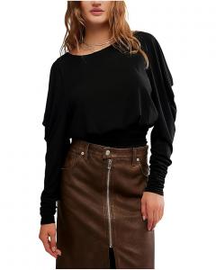 Женская футболка с длинным рукавом Free People Moxie, Black