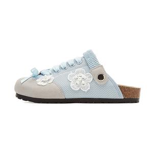 VAEL Женские синие тапочки закрытого носка с резиновой подошвой, устойчивые к скольжению, износу и запаху, цвет Blue