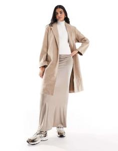 Сердое пальто только с поясом ONLY