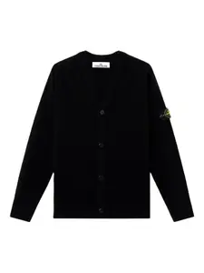 Кардиган с накладными карманами Stone Island, черный