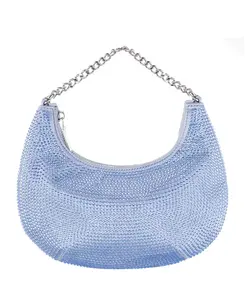 Сумка-кроссбоди All Over Crystal Crescent Moon с кристаллами по всей поверхности Nina, синий