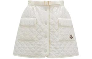 Юбка миди трапеция с простежкой Moncler, экрю