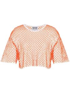 MOSCHINO JEANS сетчатая футболка, оранжевый