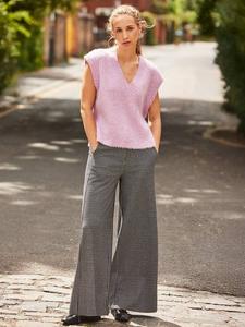 Рибанный топ с V-образным вырезом Ro&Zo, Purple