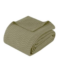 Легкое тканое одеяло Jena Cotton Textured Chevron, размер California King Superior, Sage