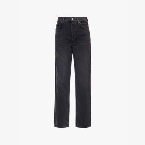 Джинсы прямого кроя с заниженной талией и высокой посадкой в стиле 90-х Agolde, черный
