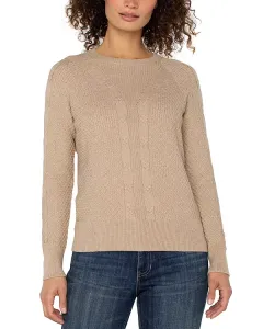 Свитер крупной вязки Liverpool Los Angeles, бежевый