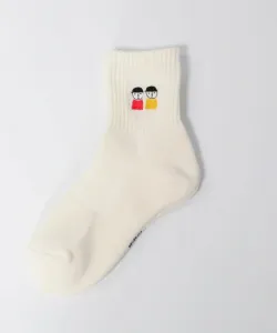 Вышитые ребристые носки Pico Studio Picone, цвет White(090)