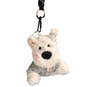 Плюшевый брелок груфф собака плюшевая игрушка милый щенок кукла 10см Jinnew, белый