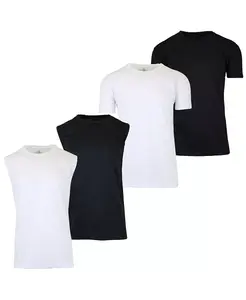 Мужская футболка с круглым вырезом 4 штуки классический крой Galaxy By Harvic, мультиколор