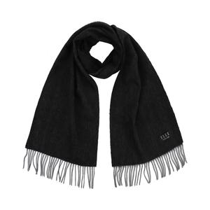 ELLE Шарф из 100% овечьей шерсти вязаный Unisex Black