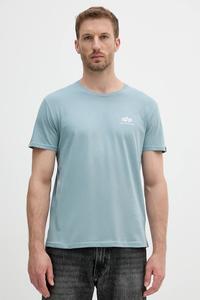 Хлопковая футболка Alpha Industries, синий