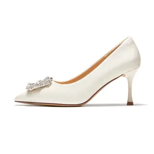 AOKANG Стройные каблуки на высоком каблуке для женщин - экрю 1254111051B, цвет Ecru 1254111051B