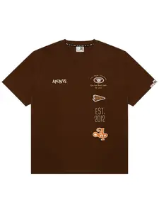 Футболка с принтом Aape By A Bathing Ape, коричневый
