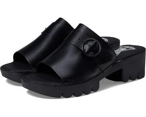 Сандалии Fly London EPLE519FLY женские, размер US 7.5-8, черные кожаные на устойчивом каблуке ZPO1802