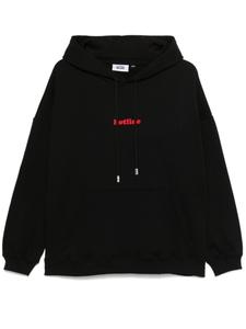 GCDS худи с вышивкой Hotline, черный