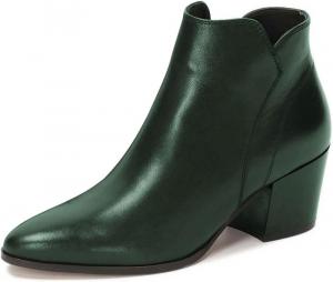 Женские ботильоны Miss, закрытые, с миндалевидным носком, средний устойчивый каблук, боковые молнии, короткие ботинки, универсальные, для вечеринок, работы, зимняя обувь, размеры 37-44 Miss left, Grün