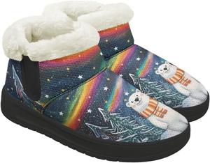 Женские зимние снежные ботинки с мягкой плюшевой подкладкой, с противоскользящей утолщенной подошвой для дам и подростков, для улицы Gdxynsmny, Polar Bear