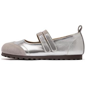 Женские туфли Mary Jane серебристые AGSDON