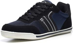 Мужские повседневные кроссовки Alpine Swiss Liam, Модные кроссовки с замшевой отделкой, Низкие стильные теннисные кроссовки на шнуровке, темно-синий