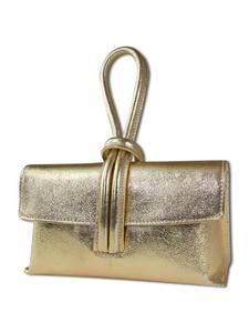 Наплечная сумка Toscanto Abendtasche, Umhängetasche Leder gold ca. 23cm