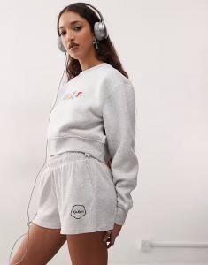 Трикотажные шорты Kickers серого меланжевого цвета