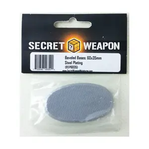Скошенное основание 60x35 мм — стальное покрытие, Miniature Bases - Steel Plating