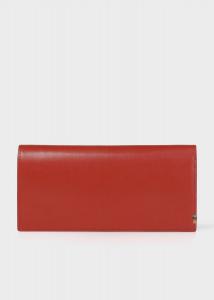 Длинный кошелек с полосатой строчкой Paul Smith, цвет Dark Red