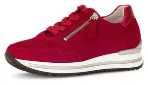 Кроссовки Gabor на танкетке "TURIN", повседневная обувь, полуботинки, туфли на шнуровке со съемной стелькой, ширина H, красный