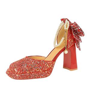 Туфли на высоком каблуке 9 см, женские YAFEI XUANYU, Red