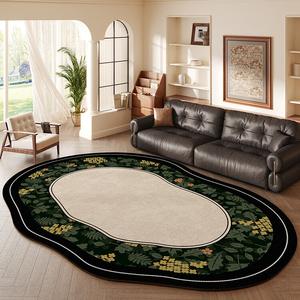 Budis Ковер 300х400 см для гостиной и спальни, американский винтажный круглый, моющийся, Mulin Youjing
