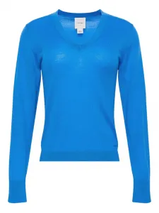 Топ с V-образным вырезом и длинными рукавами Calvin Klein, синий