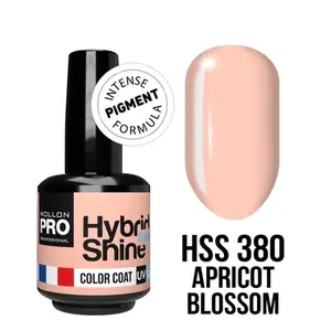 Mol Hybrid Shine № 380 Apricot Blossom - полуперманентный лак для ногтей Mollon Pro