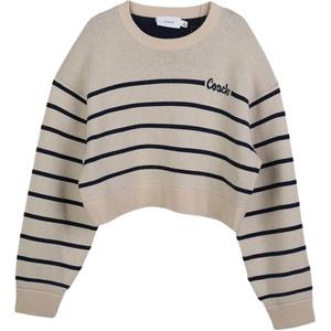 SS25 Вязаный свитер Women's Gray COACH, серый