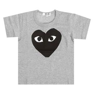 Детская футболка с логотипом Comme des Garçons PLAY, цвет серый