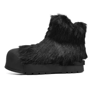 Angelmix Теплые повседневные туфли Angelmi с высоким берцем, противоскользящие, унисекс, черные