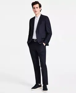 Мужской костюм Modern-Fit из смесовой шерсти Hugo Boss, синий
