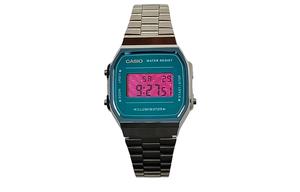 CASIO Часы Retrofit Series Quartz Movement Stainless Steel Strap Watch Men's Watch Blue Dial, Blue Dial Barbie Pink Plaid Watch Lens
