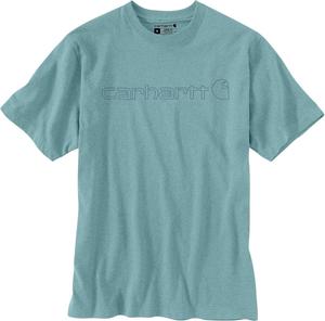 Мужская футболка Carhartt с коротким рукавом и большим фирменным логотипом, Summer Blue Heather