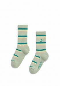 Носки ARMEDANGELS STRIPE, Foam/Turquoise