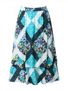 Юбка длиной до колена Ulla Popken, цвет blautürkis