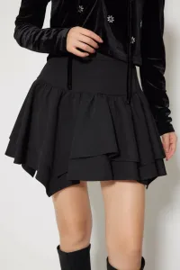 Асимметричная юбка, закрывающая талию, в двух направлениях Rienda, цвет Black