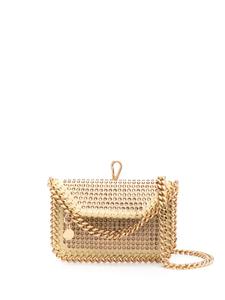 Stella McCartney клатч Falabella с кристаллами, желтый