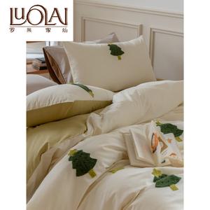 LUOLAI HOME Комплект постельного белья 1,5-спальный, 4 предмета, размер 200x200 см