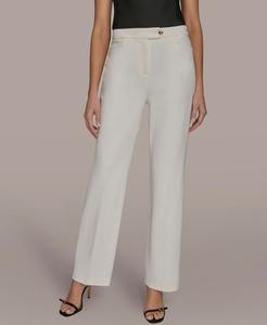 Женские расклешенные брюки со средней посадкой Donna Karan New York, Cream