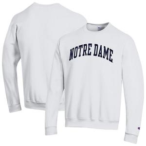 Мужской белый флисовый свитшот notre dame fighting irish basic arch Champion