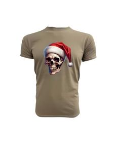 Футболка PAULGOS Herren T-Shirt, Totenkopf Weihnachten, песочный