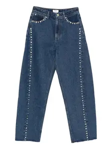 Джинсы с бахромой Sandro, синий