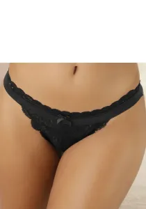 Струны LASCANA "Guilietta" из тонкого цветочного кружева, черный