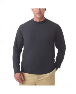 Мужская футболка с длинным рукавом и воротником-стойкой из хлопка KingSize, черный